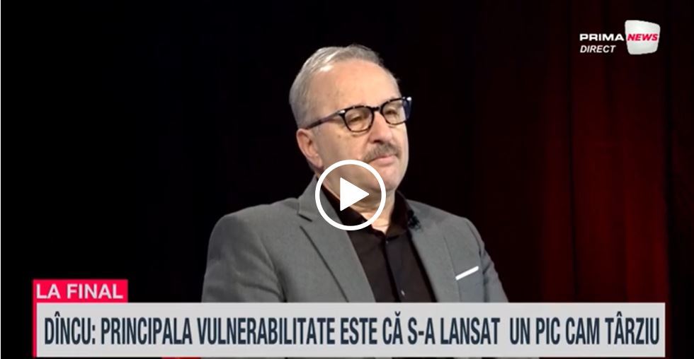 VIDEO. Vasile Dîncu spune la emisiunea lui Ionuţ Cristache care este principala vulnerabilitate a lui Cătălin Cîrstoiu 