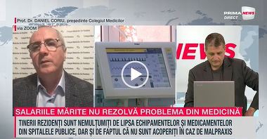 VIDEO. Preşedintele Colegiului Medicilor, la Proiect de ţară: România, despre motivul pentru care mai mult de jumătate dintre medicii rezidenţi vor să plece din ţară