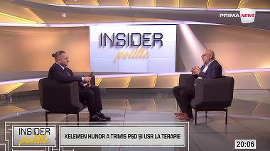 VIDEO. Kelemen Hunor, la Insider politic, despre noul Guvern: E o aşteptare uriaşă, dar foarte mare spaţiu de manevră nu are