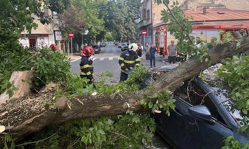 Furtunile au făcut prăpăd în ţară. În Bucureşti o femeie a murit / Avertizările meteo de furtuni sunt în vigoare şi vineri