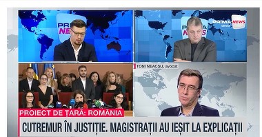 VIDEO. Toni Neacşu, fost membru CSM, analizează la Prima News scandalul din justiţie: "Prescripţia apare pentru că Statul român nu este în stare"