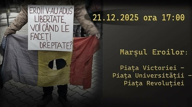 Marş în memoria eroilor Revoluţiei, anunţat pe 21 decembrie: ”Dosarul victimelor din 1989 este o ruşine”