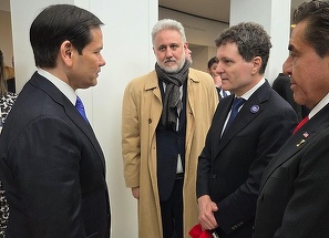 Preşedintele Nicuşor Dan a discutat cu Marco Rubio şi a ţinut în mână o şapcă MAGA