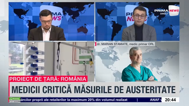 VIDEO. Medic primar ORL: Sistemul medical a transformat spitalele în lagăre pentru medicii rezidenţi. Alte tăieri vor vulnerabiliza şi mai mult sistemul