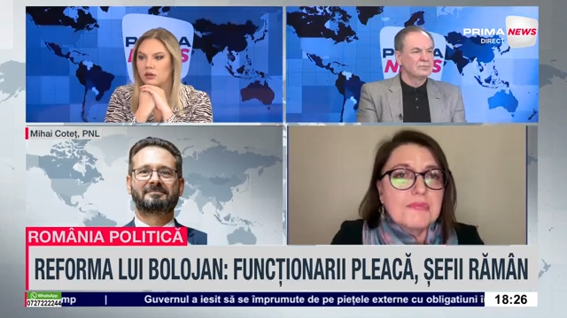 VIDEO. USR vs PSD în direct. Corina Atanasiu (USR): „Numărul de şefi a crescut pentru că dintre neşefi unii sunt sinecurişti”