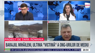 VIDEO. Cazacu Florin, primarul din Brad: Diana Buzoianu trebuie să fie prezentă la Barajul Mihăileni. Dacă ar fi inundaţii, am vedea-o într-o barcă făcându-şi poze cu oamenii afectaţi