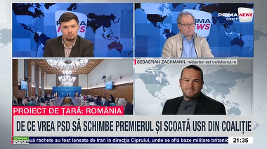 VIDEO. Ce urmăreşte PSD în aceste zile? Jurnalistul Sebastian Zachmann analizează la Prima News