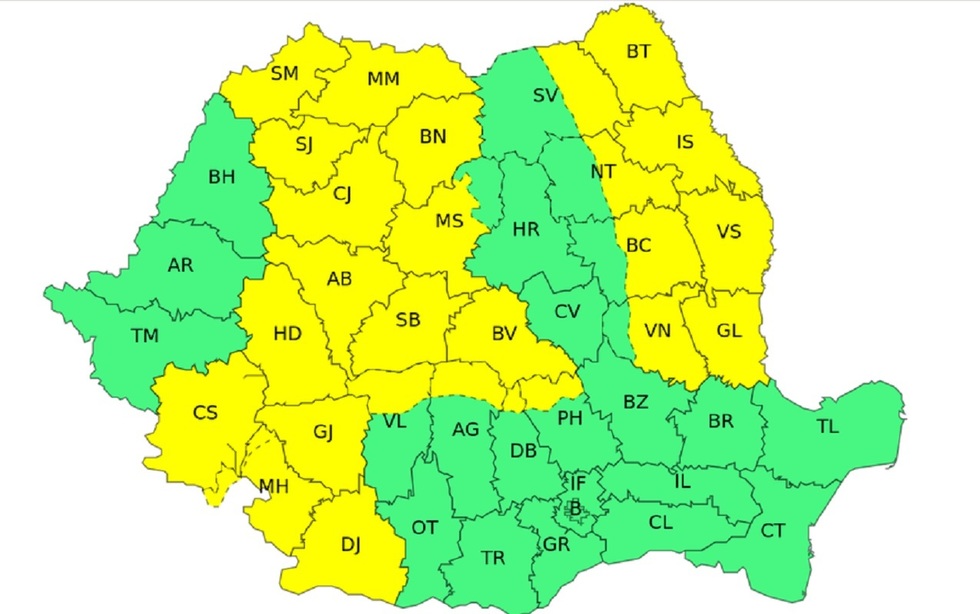 Vremea se schimbă brusc în România. ANM anunţă vijelii, ploi torenţiale şi grindină în mai multe regiuni