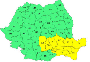 ANM a emis o nouă avertizare cod galben de ploi şi vijelii. Harta zonelor vizate