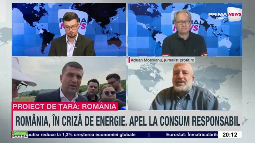 VIDEO. Adrian Moşoianu, jurnalist, despre criza energetică: „E posibil să fie o situaţie fără precedent”