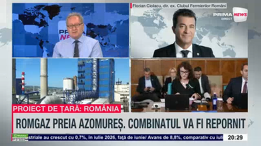VIDEO. Romgaz a preluat combinatul chimic Azomureş. Florian Ciolacu: O veste bună şi aşteptată de fermierii români