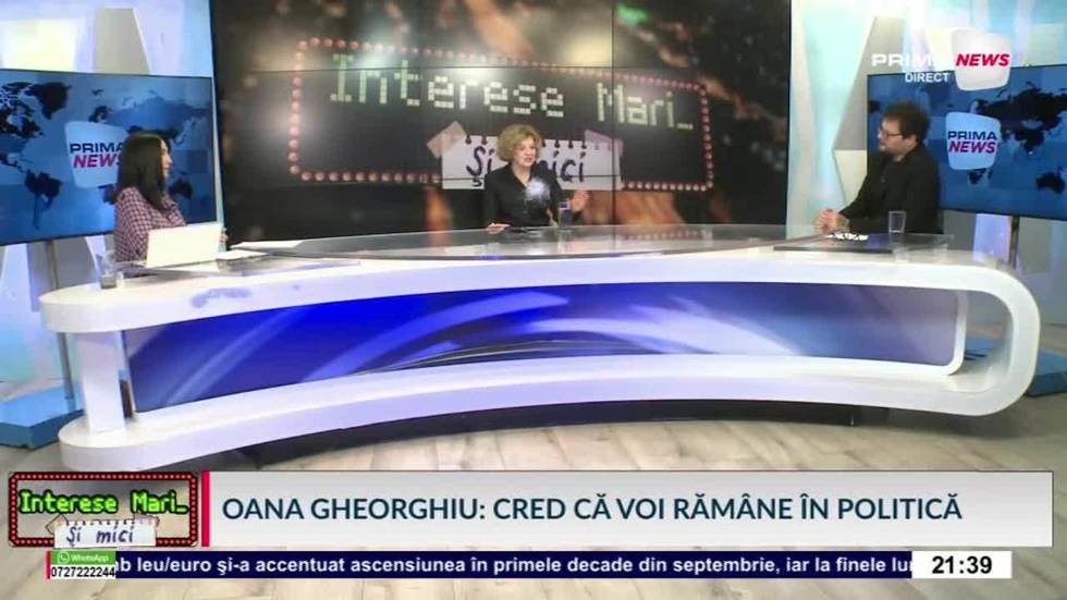 VIDEO. Ce spune Oana Gheorghiu despre reforma marilor partide: „E nevoie să schimbăm felul în care se face politică în România”