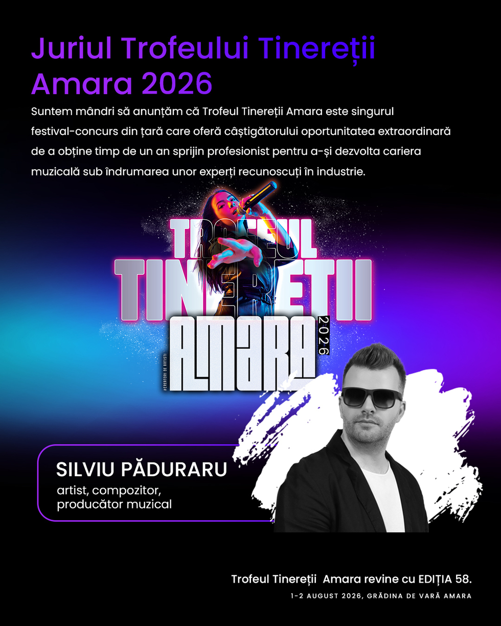 Silviu Păduraru face parte din juriul Trofeului Tinereţii Amara, ediţia 58