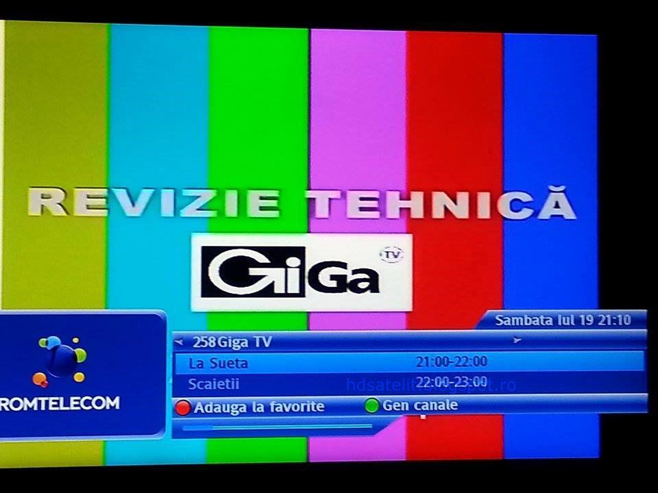 Giga TV şi-a întrerupt emisia pe o perioadă de trei luni