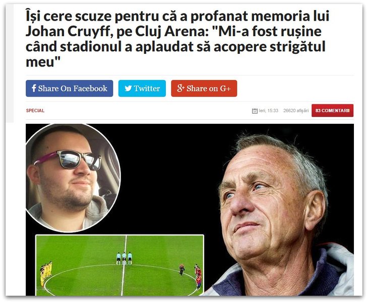 VÂNĂTOARE pe Facebook. Cum a descoperit ProSport persoana care a stricat momentul de reculegere la meciul cu Spania