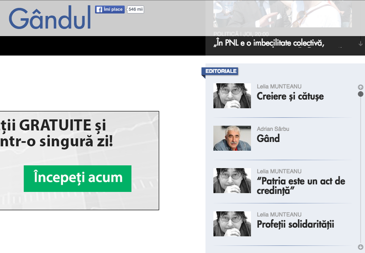 DE ZIUA LUI. Trei rânduri postate pe Facebook de Adrian Sârbu, "editorial" în Gândul