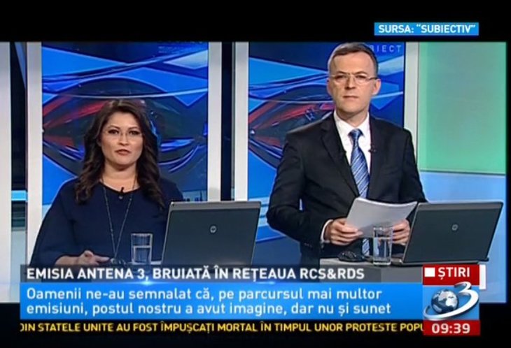 Antena 3 acuză RCS că-i bruiază emisia: "în loc de sunet se auzea muzică"