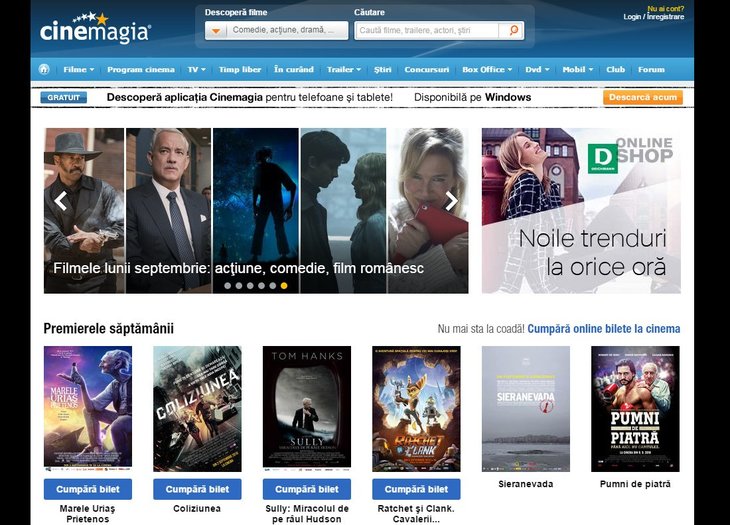 Consiliul Concurenţei, control inopinat la deţinătorul platformei Cinemagia