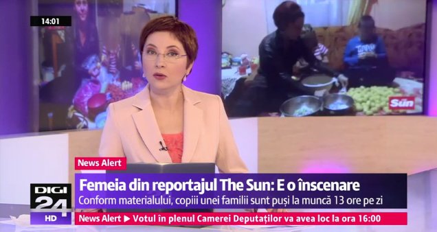 Digi24: Femeia din reportajul The Sun care spunea că munceşte alături de copii să ambaleze jucării spune că materialul E o înscenare