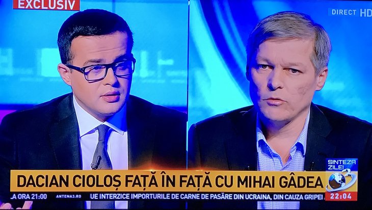 Gâdea: Vă deranjează critica. Cioloş: Nu critica, ci minciuna. S-au spus neadevăruri legate de mine şi de Guvern