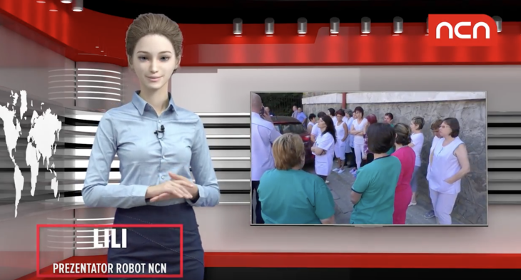 Postul de ştiri NCN, cu prezentatori virtuali, a început să emită. Pe ce reţea de cablu se vede