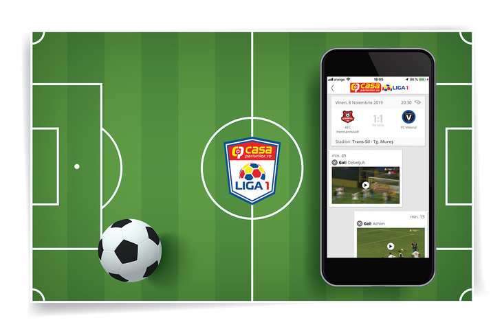 Afli în timp real golurile din Liga 1. Vezi toate golurile din urmă. Aplicaţie dezvoltată de eAD Interactive