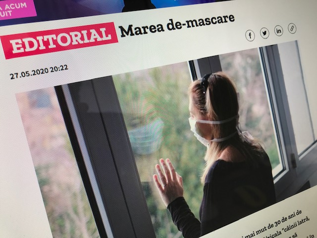 Editorialul Marea de-mascare