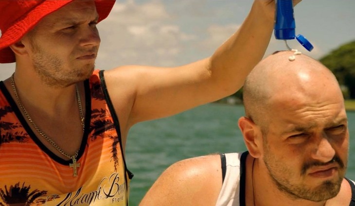Matei Dima alias BRomania şi Codin Maticiuc, în Miami Bici / foto: arhiva personală