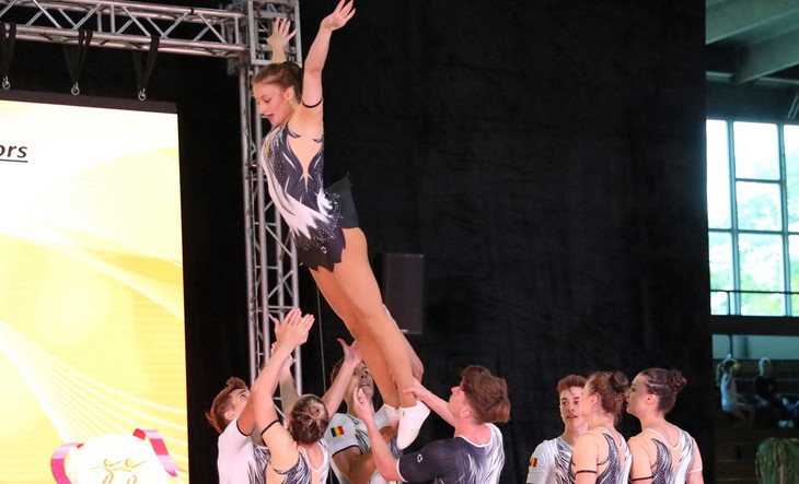 12 români participă la „RomGym Trophy” Aerobic FIG World Cup 2023, care se desfăşoară la Sala Polivalentă în perioada 13-15 octombrie şi a cărei finală poate fi urmărită în direct la TVR 1 / foto: TVR