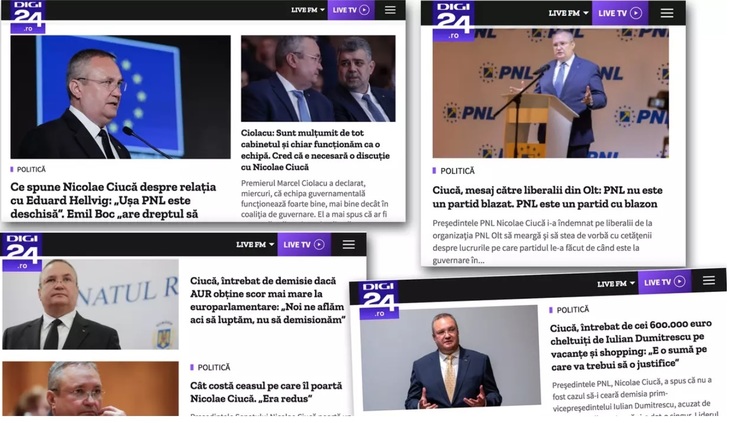 Site-ul Digi24.ro şi o serie de articole despre liberii politici. Care este publicitate politică şi care nu?