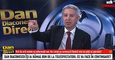 Dan Diaconescu, de astăzi, mai devreme. Dar unde? Patronul Canal 33 are emisiune în locul lui Diaconescu. Cu grafica lui Diaconescu
