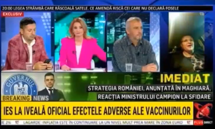 Realitatea Plus, somaţie pentru o dezbatere cu Şoşoacă: "Vaccinul a fost prezentat ca fiind nociv şi chiar ucigător pentru populaţie"