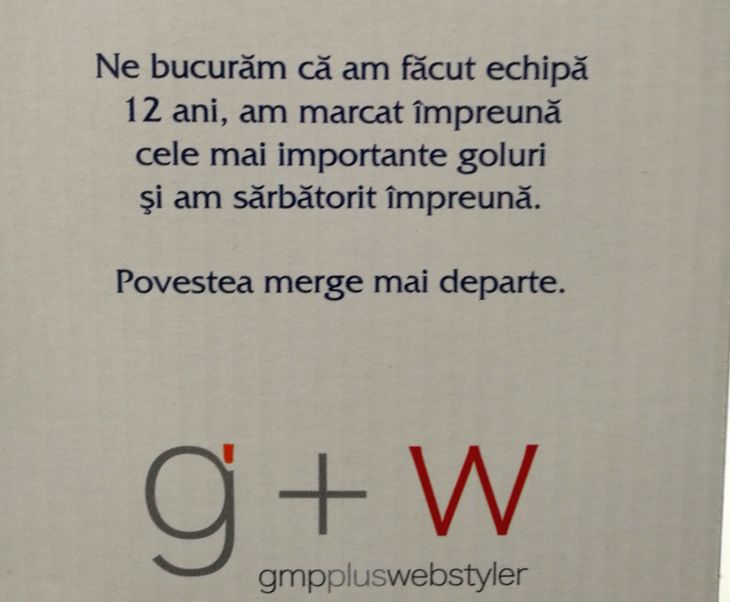 FOTO. Agenţia GMP+Webstyler îşi anunţă despărţirea de brandul Timişoreana într-un mod inedit