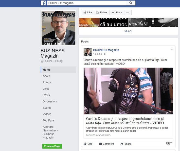 Fake news cu Carla's Dreams de la Business Magazin: Cum arată?