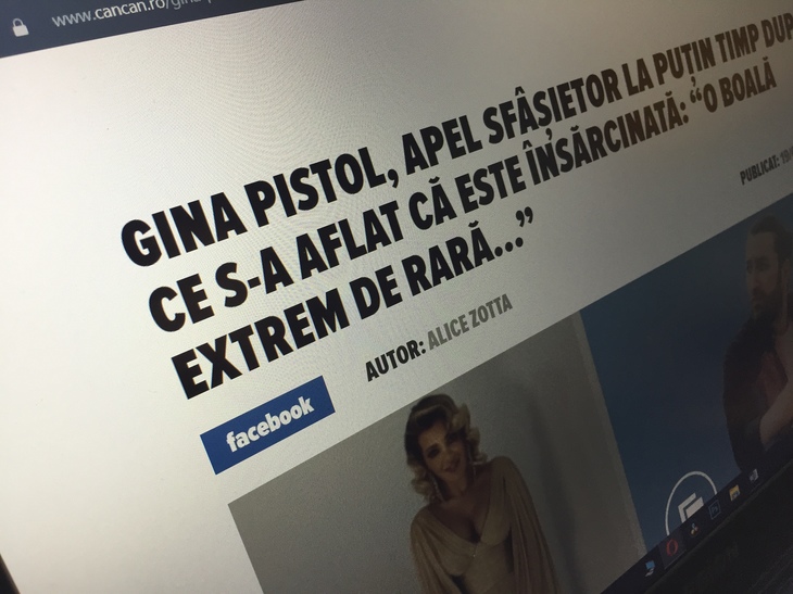 Click-bait! Este Gina Pistol grav bolnavă? Nu, dar asta sugerează EVZ şi Cancan