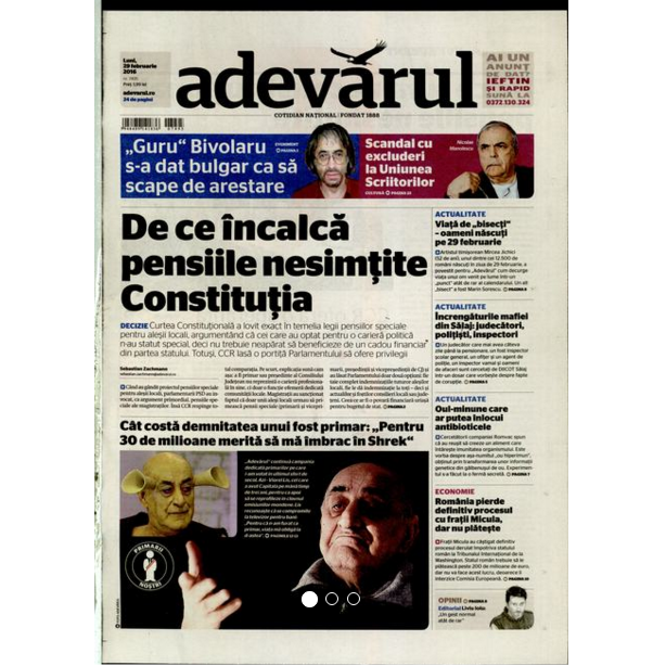 PRESA DE AZI. Adevărul: De ce încalcă pensiile nesimţite Constituţia