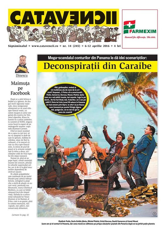 Ziarele de satiră. Caţavencii: Deconspiraţii din Caraibe. Kamikaze: Legalizaţi manijuleala