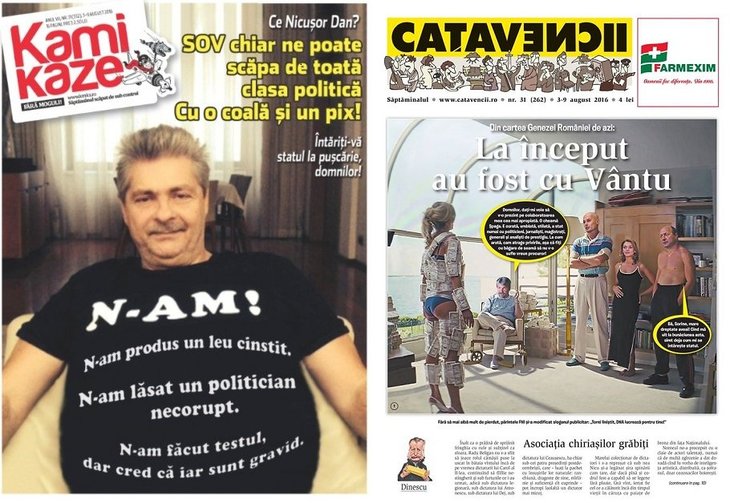 Vîntu, în ziarele de satiră. Kamikaze: "SOV chiar ne poate scăpa de toată clasa politică. Cu o coală şi un pix! Întăriţi-vă statul la puşcărie, domnilor!"