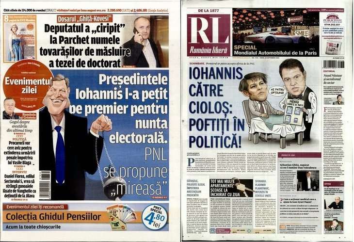 PRESA DE AZI. Dacian Cioloş, invitat de Iohannis la "nunta electorală"