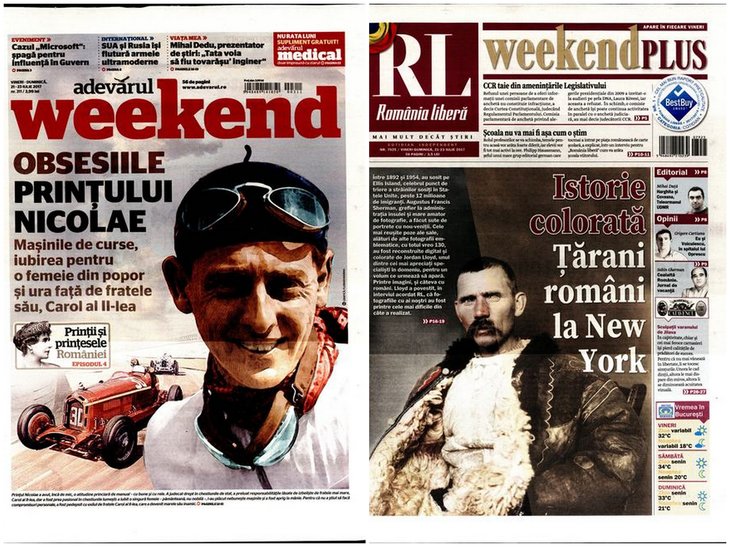 Presa de weekend. România liberă: "Istorie colorată. Ţărani români la New York"