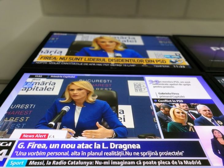 FOTO. Gabriela Firea, pe toate televiziunile de ştiri. Val de burtiere cu atacuri la Liviu Dragnea