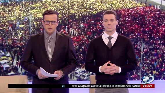 AUDIENŢE. Peste 1,5 milioane de români au văzut protestele din Piaţa Victoriei la TV. Întoarcerea lui Gâdea şi Badea s-a simţit în audienţe