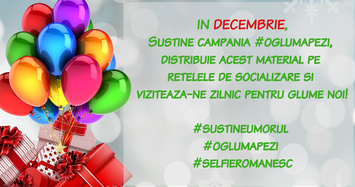 COMUNICAT. Sustine umorul din Romania. O gluma pe zi, campania Selfieromanesc.ro