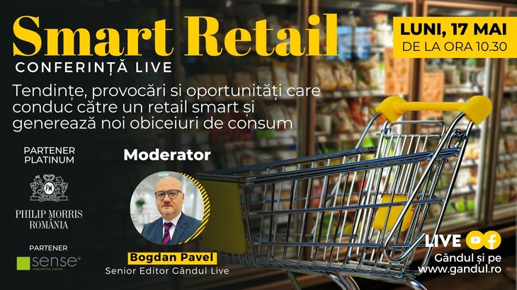 COMUNICAT. Conferinţă digitală LIVE ”Smart Retail. New Revolution” – Luni, 17 mai, de la ora 10.30