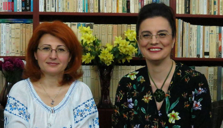 Carla Fabian (stânga) şi Cecilia Caragea (dreapta)