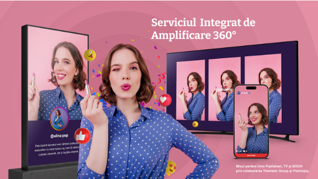 COMUNICAT. Lansarea Serviciului Integrat de Amplificare 360°: Mixul perfect între Publisheri, TV şi DOOH prin colaborarea Thematic Group şi Flaminjoy