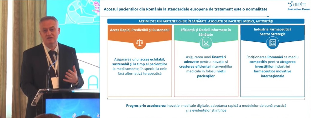 Dr. Radu Răşinar, preşedinte ARPIM: România are şansa să recupereze decalajul în accesul la medicamente inovatoare. Normalitatea este ca pacienţii români să aibă acces la standarde europene de tratament
