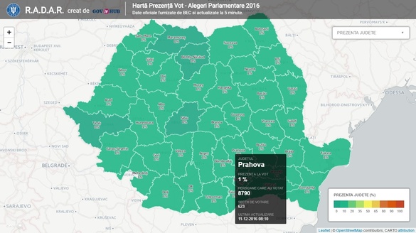 Prezența la vot pentru alegerile parlamentare poate fi urmărită online în timp real