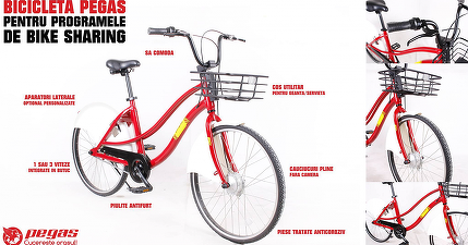 EXCLUSIV Pegas lansează serviciul de închiriere de biciclete, cu autoservire și "parcări" în diferite zone. Cât va costa o cursă de 30 minute