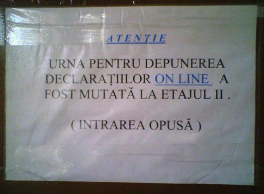 Formularele online se depun la etajul 2, varianta Casa Națională de Pensii Publice